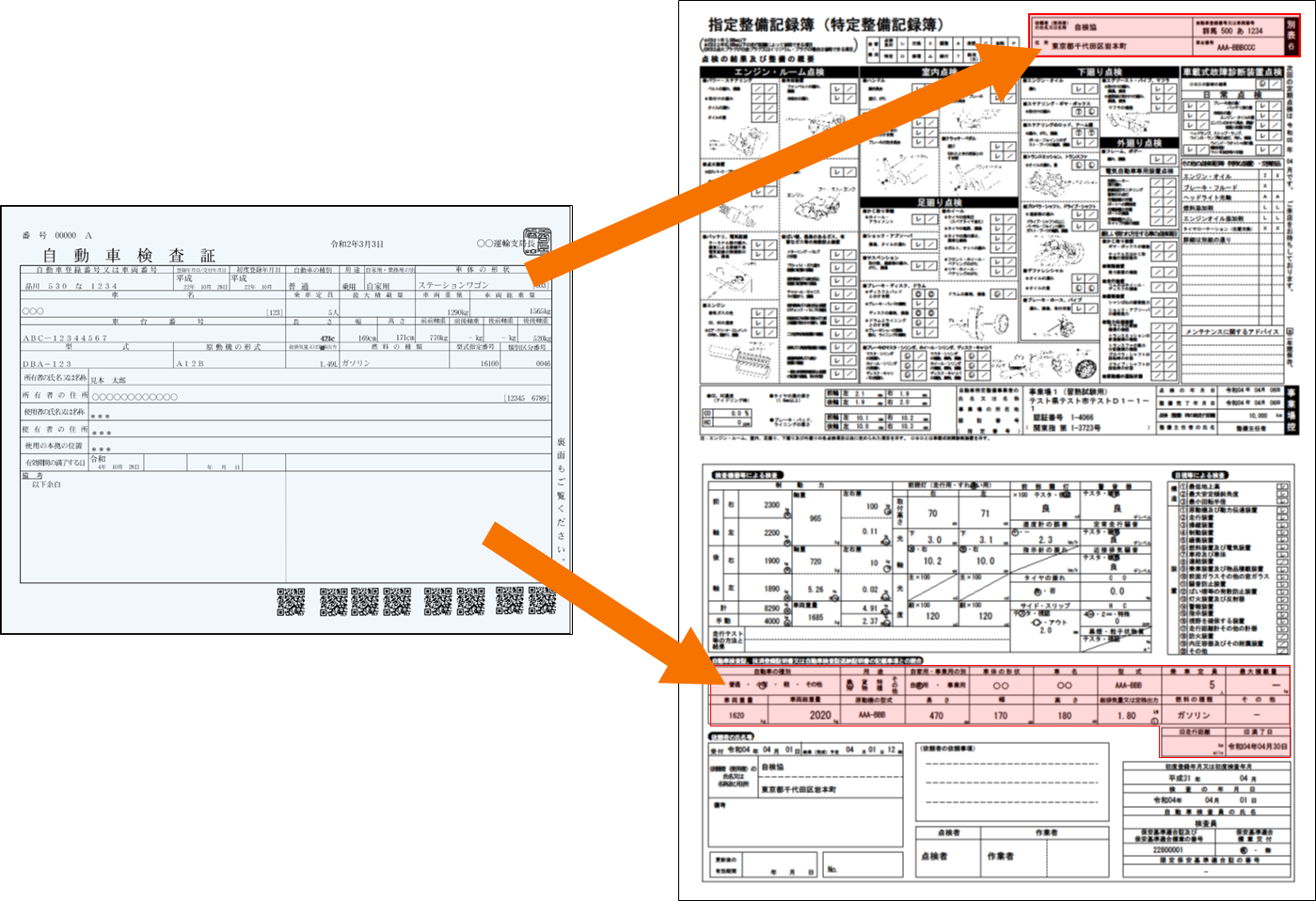 車検証データの自動入力